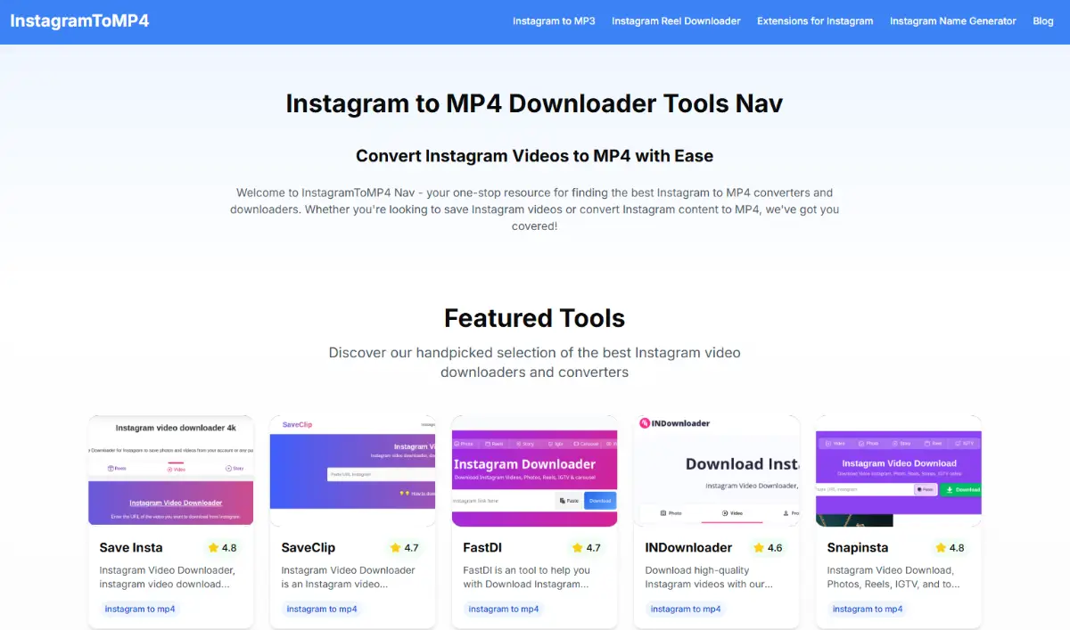 InstagramToMP4.com product image